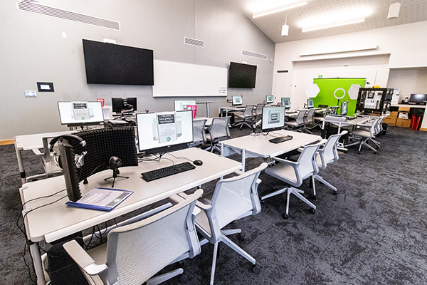 Digital Media Lab at Varina Library with computers