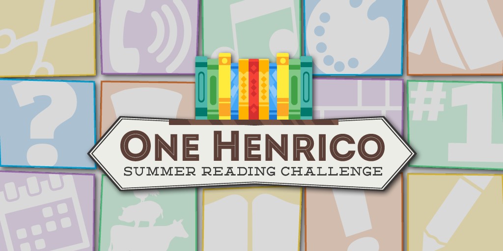 One Henrico Summer Reading Challenge Logo over a colorful bingo card