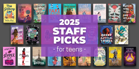 A grid of over twenty book cover images for teens.