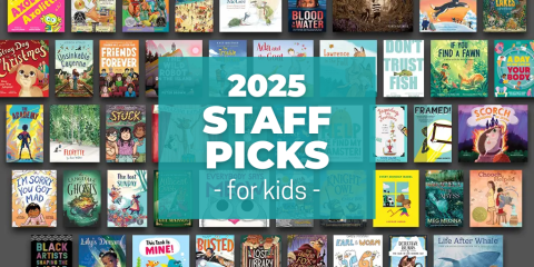 A grid of dozens of images of children's fiction, non-fiction, graphic novels, and picture book covers.