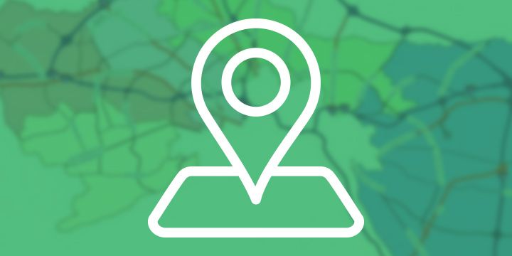 Illustration of a map pen overlaying a map